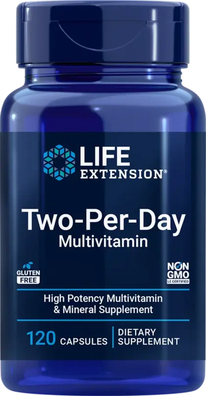 Life Extension Two-Per-Day Multivitamin, 120-capsule bottle